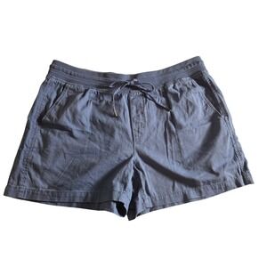 Orvis Womens Shorts Blue  X Large Cotton Lyocell Drawstring Pull On Gorpcore